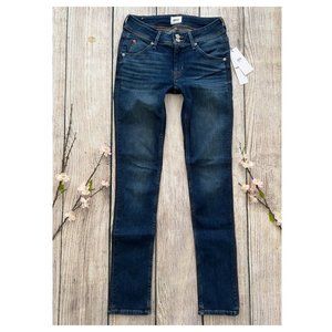 B1 NWT howl blue HUDSON Midrise Collin stretch skinny womens denim jeans 26